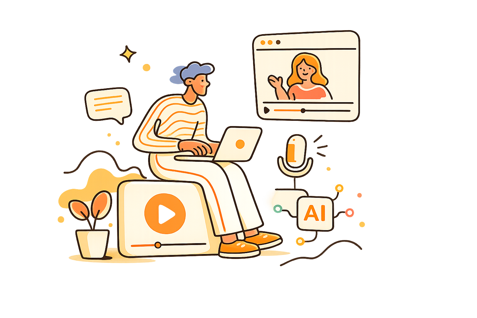 Talking Websites, an AI concierge chatting with a website visitor and booking them in